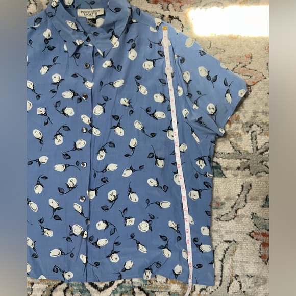Vintage Innovation Sport Floral Short Sleeved Blouse - Picture 6 of 6